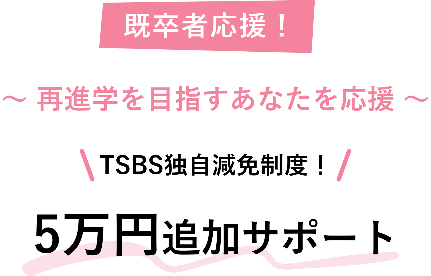 既卒者応援！ 5万円追加サポート